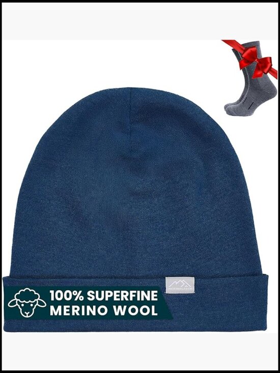 100% Merino Wool Beanie Hat & Socks Set, Unisex Skull Cap 250GSM Amazon.com: 100% Merino Wool Beanie for Women, Men - Set  main image 4